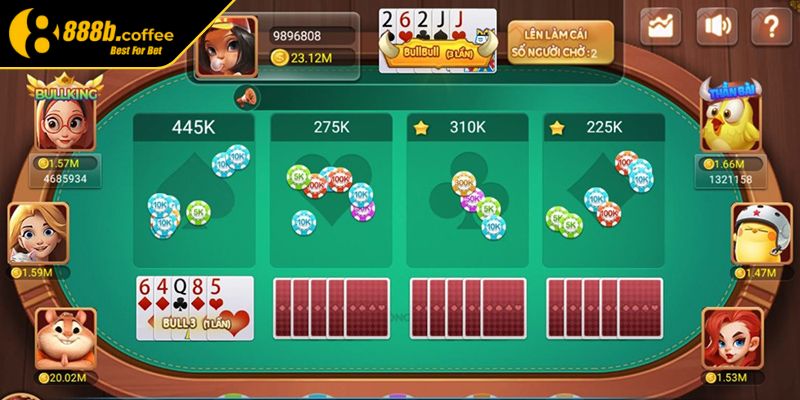 Tỷ lệ trả thưởng trong cách chơi bài Bull Bull 888B